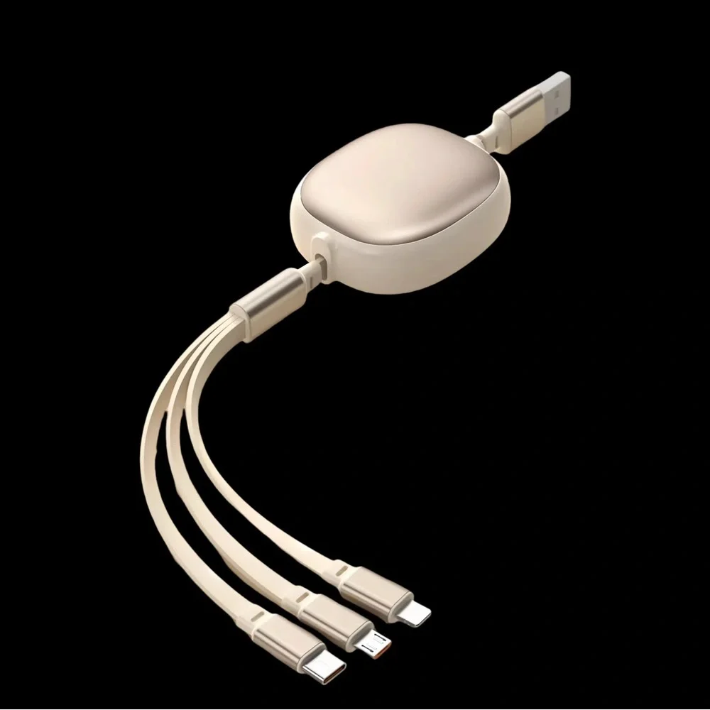 3 in 1 Retractable 1.2m Multi-Device Charging Cable -